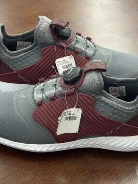 PUMA IGNITE PWRADAPT Caged DISC Golf Shoes Spiked Quiet Shade Men's 9